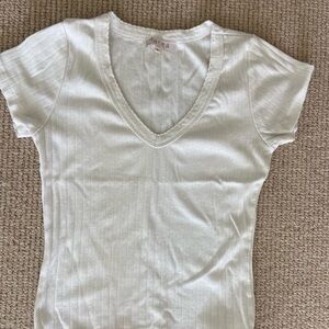 Marea Pointelle V-neck Tee